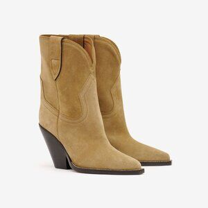 Isabel Marant Boots US 9.5 / 41 / Leyane Suede Cowboy / Never Worn / Taupe